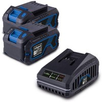 Scheppach - Starterkit mit 2x 20V 4.0Ah Akkus und 2.4A Ladegerat ixes Serie von Scheppach