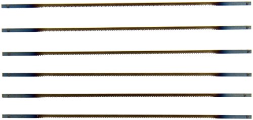 Scheppach Stiftsägeblatt Set für Dekupiersägen Modellbausägen | 6 Stück | für NE-Metalle geeignet | 135 x 2 x 0,25mm | 25 Zähne pro Zoll | Dekupiersägen Zubehör 88000011 von Scheppach