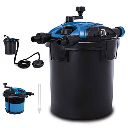 Scheppach Teichdruckfilter Komplettset PFS8000 | für Teiche bis 8000 L | Fördermenge 4000 L/h | 11 W UV-C Klärer mit Spin Clean | Schmutzanzeige | 9,5L Tank | Teichfilter Druckteichfilter Teichpumpe Scheppach Teichdruckfilter Komplettset PFS8000 | für Teiche bis 8000 L | Fördermenge 4000 L/h | 11 W UV-C Klärer mit Spin Clean | Schmutzanzeige | 9,5L Tank | Teichfilter Druckteichfilter Teichpumpe von Scheppach