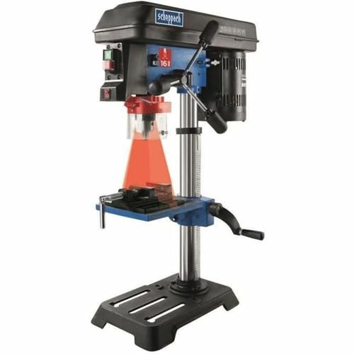 Scheppach Tischbohrmaschine DP16SL Ständerbohrmaschine Standbohrmaschine mit Schraubstock | 550 W Leistung | Gusseisen | 5 Drehzahlen | Bohrfutter Spannbereich 1,5-13 mm | Laser Scheppach Tischbohrmaschine DP16SL Ständerbohrmaschine Standbohrmaschine mit Schraubstock | 550 W Leistung | Gusseisen | 5 Drehzahlen | Bohrfutter Spannbereich 1,5-13 mm | Laser von Scheppach