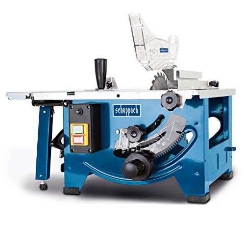 Scheppach Tischkreissäge HS80 (1200W, Sägeblatt Ø 210mm, Schnitthöhe 48mm, Tischgröße 525 x 400 mm) inkl. Längs- und Queranschlag von Scheppach