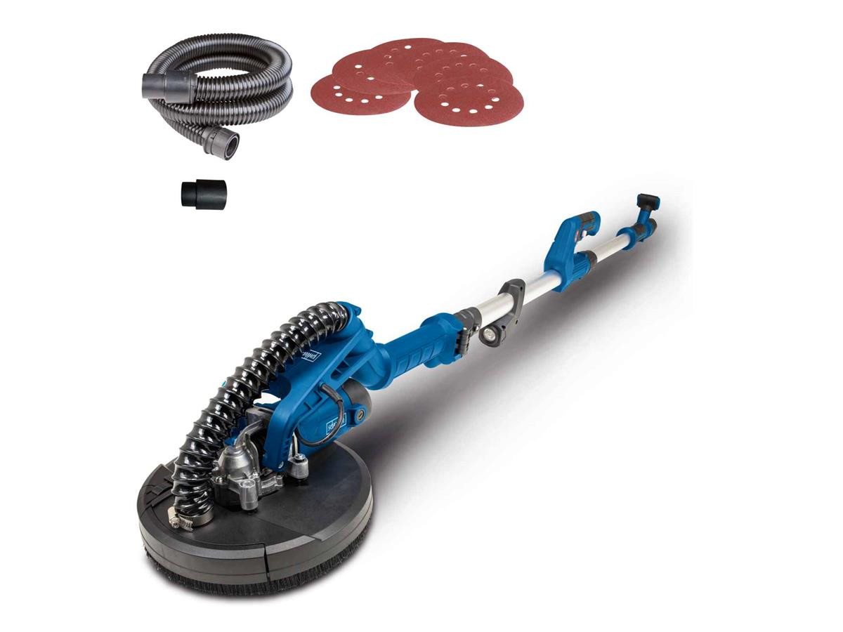 Scheppach Trockenbauschleifer DS920X, max. 1800 U/min, (Set), Teleskopfunktion zur optimalen Bearbeitung schwer erreichbarer Stellen von Scheppach