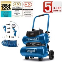 Lfrei Kompressor HC20Si Twin Doppeltank inkl. 14tlg. Set - Scheppach von Scheppach