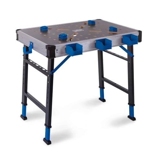 Scheppach Werkbank und Spanntisch MWB150 | max. 450 kg Traglast | 5-Fach höhenverstellbar 733 – 888 mm | Integrierte Messskala | 20 mm Lochrastersystem | 848 x 600 x 85 mm Arbeitstisch mit MDF-Platte Scheppach Werkbank und Spanntisch MWB150 | max. 450 kg Traglast | 5-Fach höhenverstellbar 733 – 888 mm | Integrierte Messskala | 20 mm Lochrastersystem | 848 x 600 x 85 mm Arbeitstisch mit MDF-Platte von Scheppach