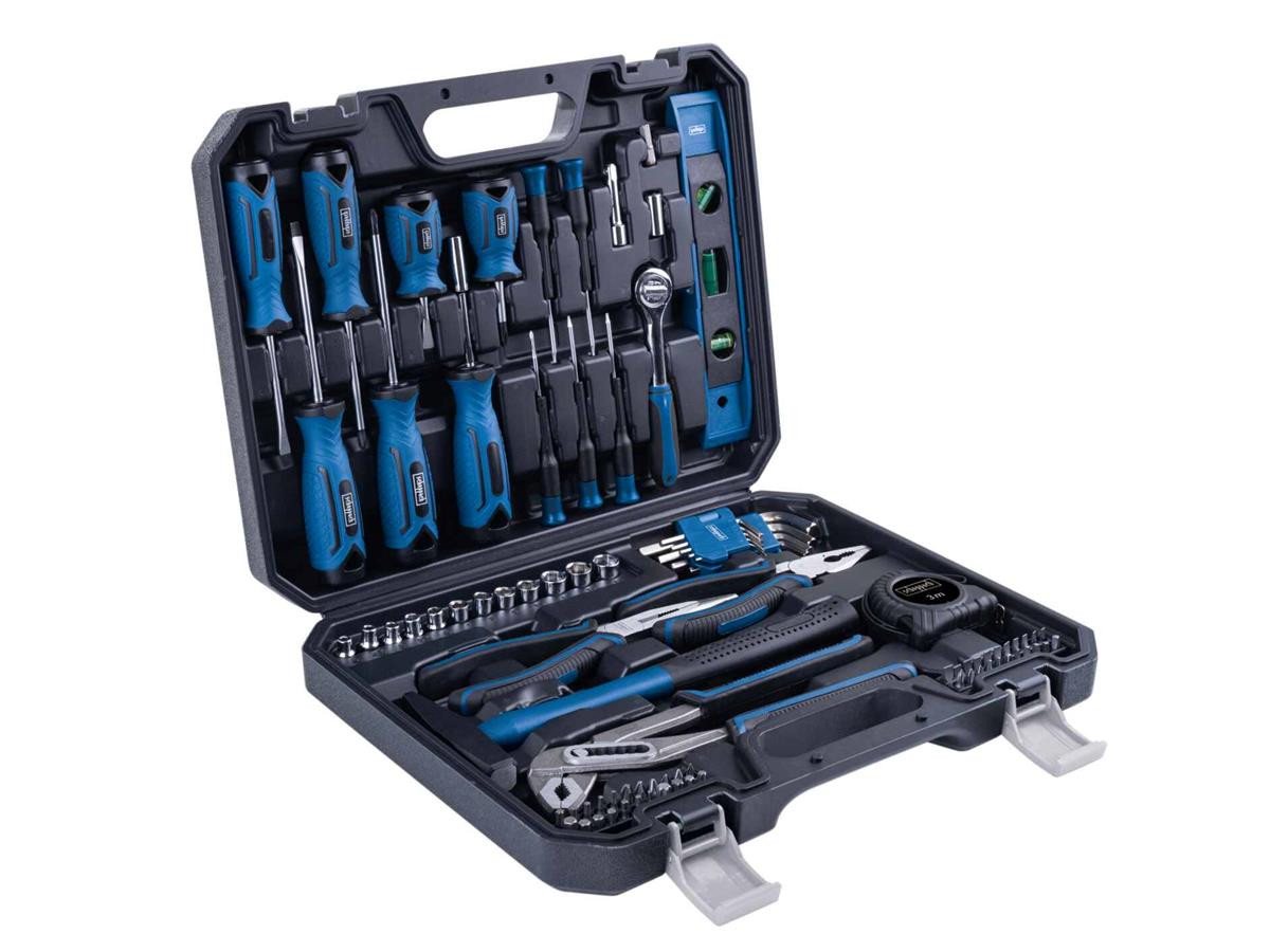 Scheppach Werkzeugset TB90, (Set, 88-tlg., Werkzeugkoffer), hochwertiges Chrom-Vanadium-Stahl von Scheppach