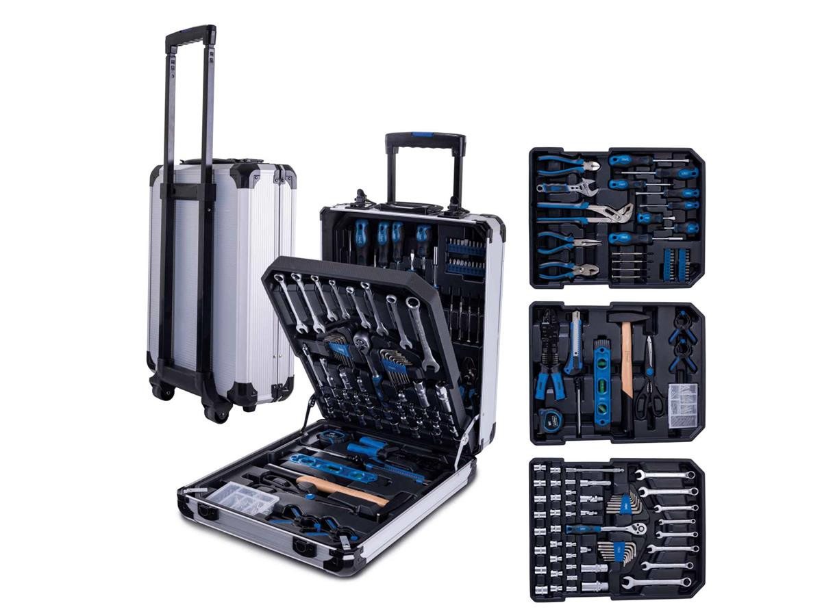 Scheppach Werkzeugset WZT187, (Set, 187-tlg., Werkzeugkoffer), mit Trolleyfunktion von Scheppach