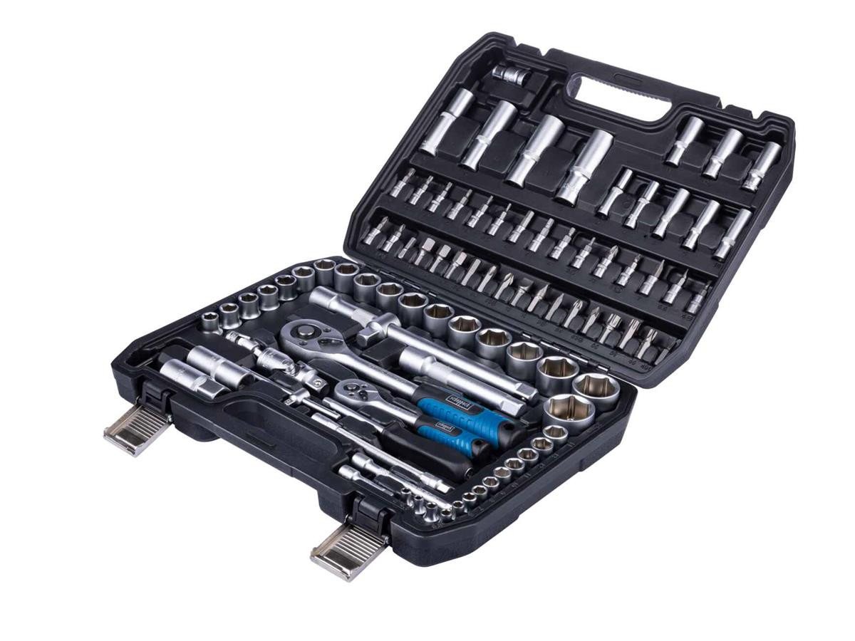 Scheppach Werkzeugset Werkzeugkoffer TB97, (Set, 94-tlg), ideal für Haushalt, Baustelle, Kfz, Werkstatt oder beim Camping von Scheppach