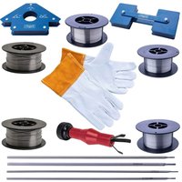 Scheppach - Schweißer-Set, Schweißmagnet, Elektroden-Set, Handschuhe, Fülldraht von Scheppach