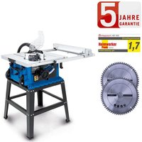 Scheppach - Tischkreissäge HS105 2000W Schnitthöhe 75mm +Untergestell, 2.Sägeblatt von Scheppach
