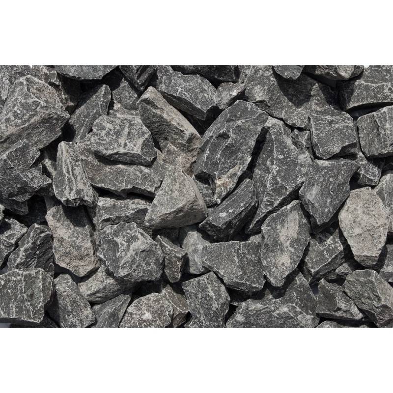 Basaltbruch Schwarz 25 - 50 mm 25 kg PE-Sack von Scherf