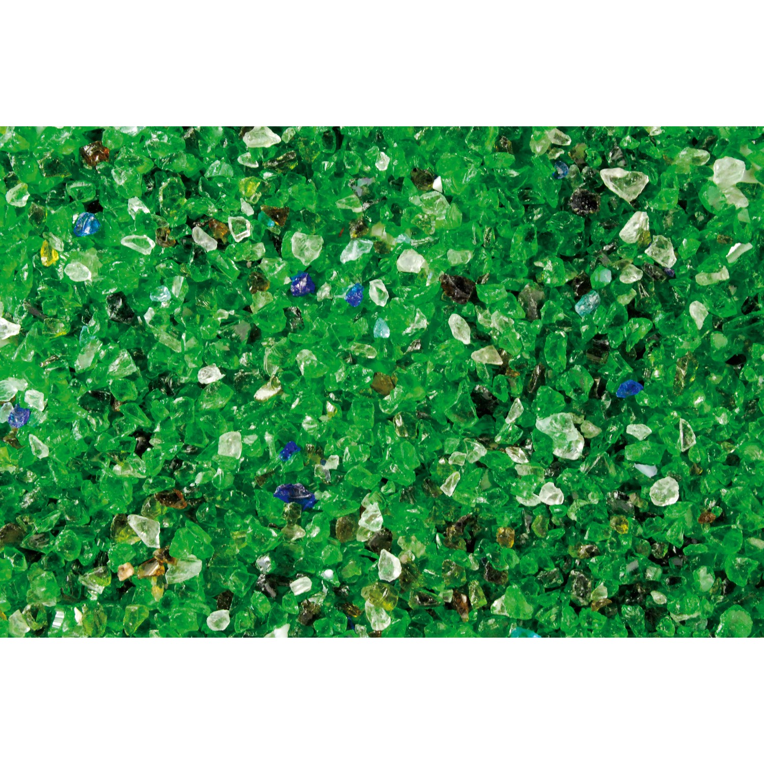 Glassplitt Garten-Grün 4 - 8 mm 10 kg PE-Sack von Scherf