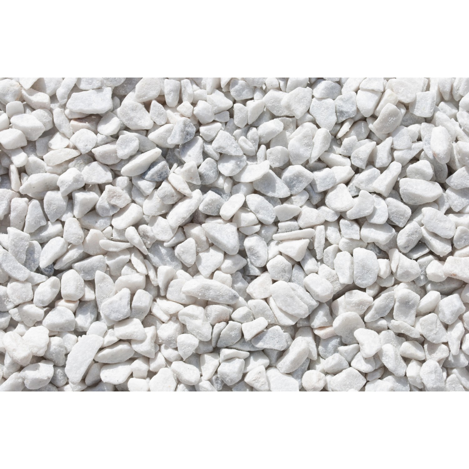 Marmorsplitt Carrara Weiß 16 - 25 mm 25 kg PE-Sack von Scherf