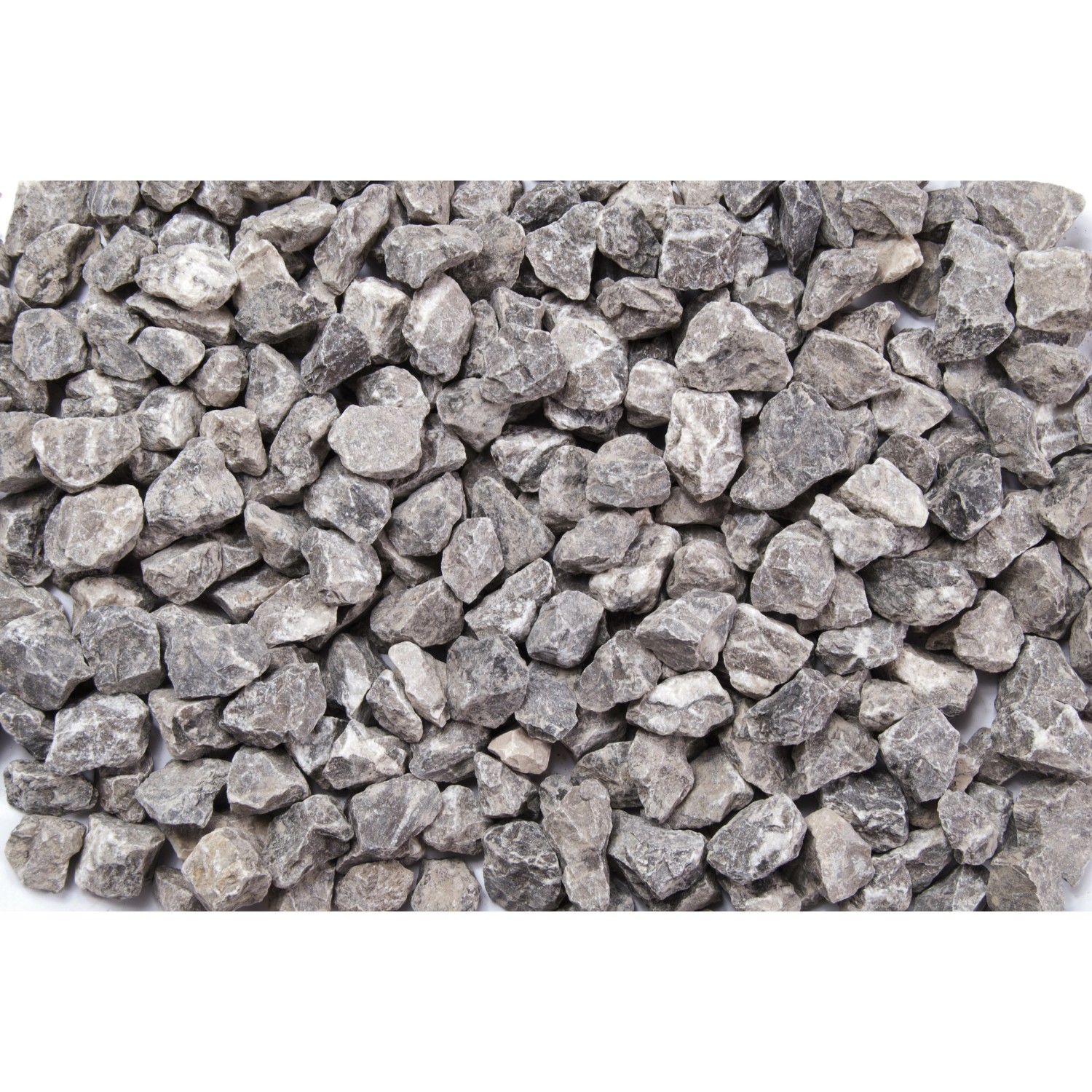 Marmorsplitt Grau-Weiß 16 - 25 mm 1000 kg Big-Bag von Scherf
