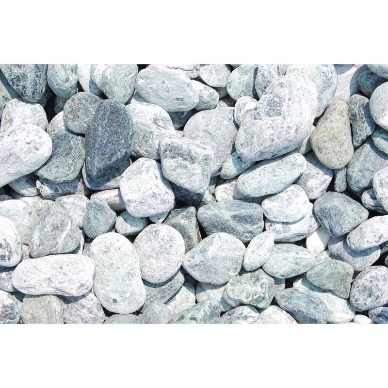 Marmorzierkiesel Alpen-Grün 40 - 60 mm 25 kg PE-Sack von Scherf