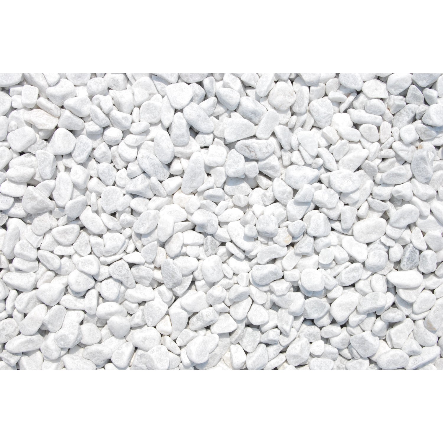 Marmorzierkiesel Carrara Weiß 12 -16 mm 10 kg PE-Sack von Scherf