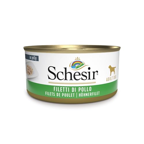 Schesir, Nassfutter für Welpen, mit Aloe-Geschmack, zubereitet in weichem Gelee, insgesamt 2,7 kg (18 Dosen à 150 g) von Schesir