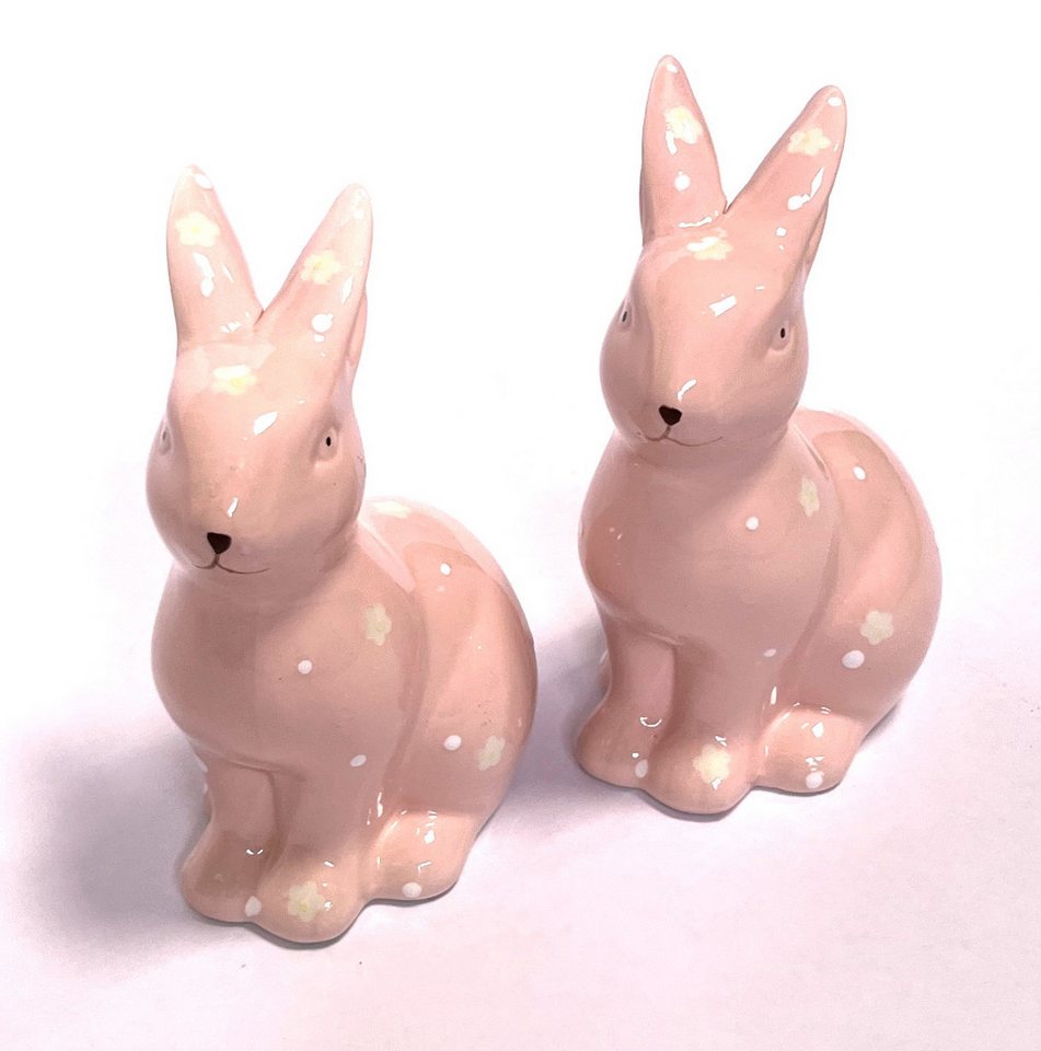 Scheulen GmbH Osterhase Hase Ostern Rosa 2er Set Keramik Blumen 15 cm, 2er Set Scheulen GmbH Osterhase Hase Ostern Rosa 2er Set Keramik Blumen 15 cm, 2er Set von Scheulen GmbH