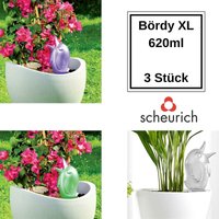 3x Scheurich Bewässerungssystem Bördy xl 3er Set Transparent/Lila/Grün 620 ml Scheurich Wasserspender Bördy xl 620 ml von Scheurich
