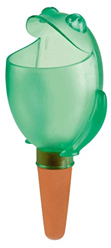 4er-Set Bewässerungskugel Blumenbewässerung Wasserspender *Froggy* grün - H15cm/140ml von Scheurich