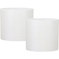 Scheurich - Blumentopf 2er Set aus Keramik, Farbe: Panna, 16 cm Durchmesser, 15 cm hoch, 2,6 l Vol. von Scheurich