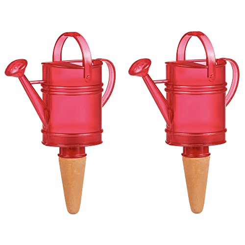 Scheurich 2X Wasserspender Nelly Rot Gießkanne 240 ml Pflanzen Deko aus Keramik Ceramics Bewässerungskugel Pflanzbewässerung mit Tonspitze von Scheurich