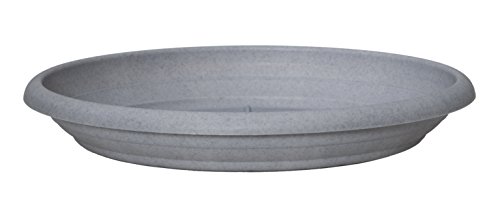 Scheurich 58947 Untersetzer aus Kunststoff, Granite Grey, 28 cm Durchmesser, 4,1 cm hoch von Scheurich