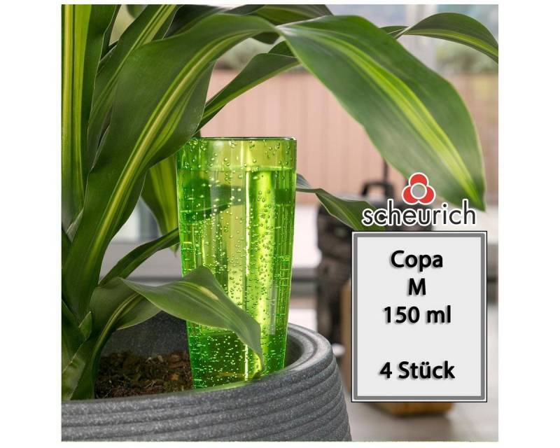 Scheurich Bewässerungssystem Copa M 4x Grün 150 ml Füllmenge Wasserspender, (Spar-Set, 4-tlg), Scheurich Wasserspender Copa M 150 ml von Scheurich