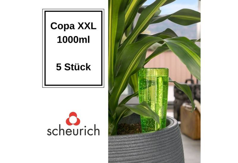 Scheurich Bewässerungssystem Copa XXL 5x Grün 1000 ml Füllmenge Wasserspender, (Spar-Set, 5-tlg), Scheurich Wasserspender Copa XXL 1000 ml von Scheurich