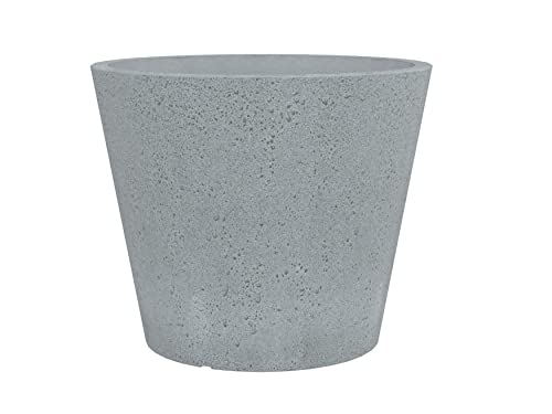 Scheurich C-Cone 30, Pflanzgefäß/Blumentopf/Pflanzkübel, rund, Farbe: Stony Grey, hergestellt mit recyceltem Kunststoff, 10 Jahre Garantie, für den Außenbereich von Scheurich