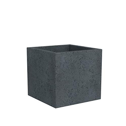 Scheurich C-Cube Pflanzgefäß Stony Black 40 cm, Höhe 33 cm von Scheurich