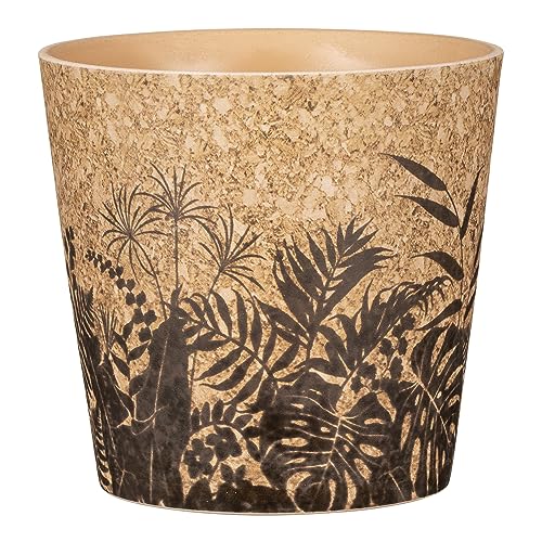 Scheurich Cork Style, Blumentopf aus Keramik, Farbe: Cork Jungle, 16 cm Durchmesser, 12,8 cm hoch, 2 l Vol. von Scheurich