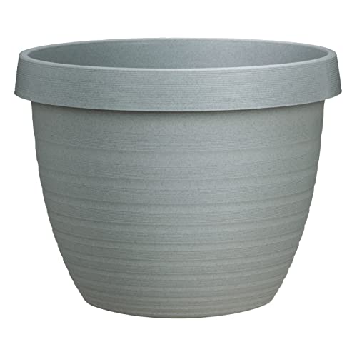 Scheurich Country Star, Pflanzgefäß aus Kunststoff, Granite Grey, 40 cm Durchmesser, 30 cm hoch, 21,5 l Vol. von Scheurich