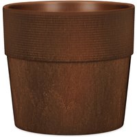 Scheurich - Groove+ 40, Pflanzgefäß/Pflanzkübel, rund, Farbe: Walnut, hergestellt mit recyceltem Kunststoff, 8 Jahre Garantie, für den Außenbereich von Scheurich