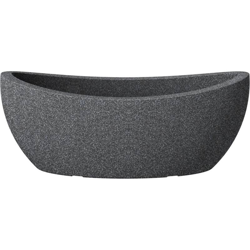 Scheurich Jardiniere Wave Globe 58 cm x 24 cm Schwarz-Granit von Scheurich