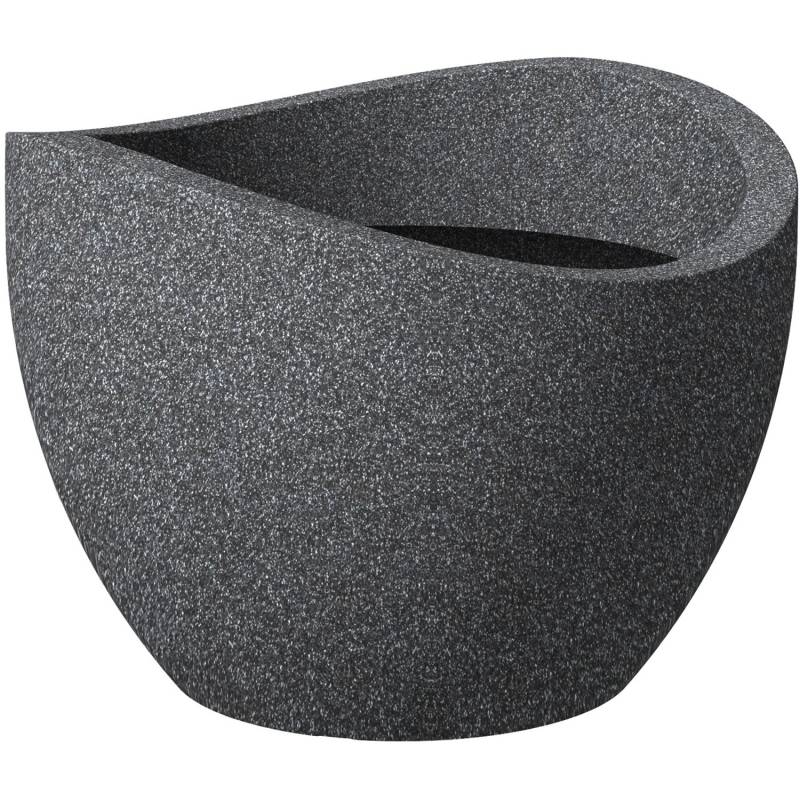 Scheurich Pflanzgefäß Wave Globe Ø 50 cm Schwarz-Granit von Scheurich