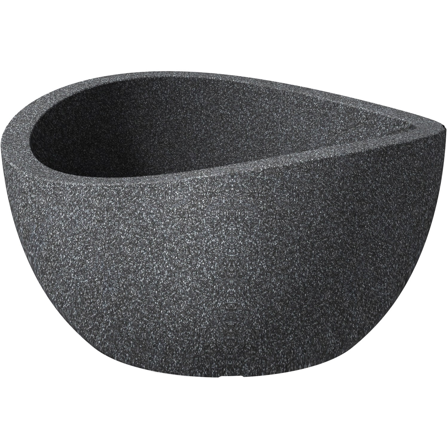 Scheurich Pflanzschale Wave Globe Bowl Ø 39 cm Schwarz Granit von Scheurich