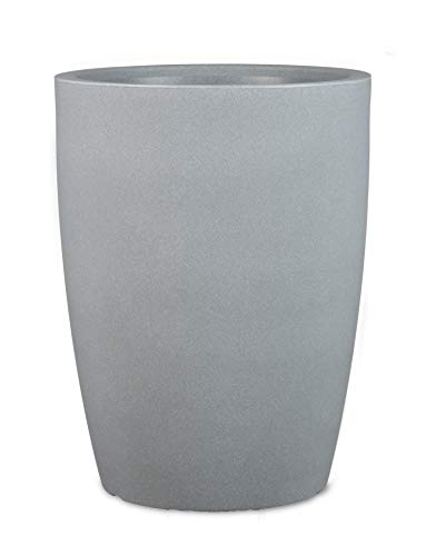 Scheurich Pisa 45, Hochgefäß/Blumentopf/Pflanzkübel, rund, Farbe: Stony Grey, hergestellt mit recyceltem Kunststoff, 10 Jahre Garantie, für den Außenbereich von Scheurich