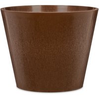 Scheurich - Purista+ 40, Pflanzgefäß/Pflanzkübel, rund, Farbe: Walnut, hergestellt mit recyceltem Kunststoff, 8 Jahre Garantie, für den Außenbereich von Scheurich