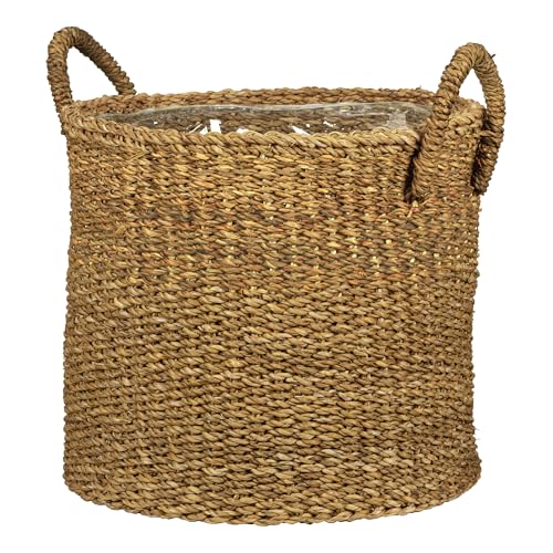 Scheurich Seegras 27, Korbgefäß/Korb-Pflanzgefäß/Korbtopf mit Griffen aus Seegras Farbe: Nut, 28 cm Durchmesser, 24 cm hoch, 13,1 l Vol. Scheurich Seegras 27, Korbgefäß/Korb-Pflanzgefäß/Korbtopf mit Griffen aus Seegras Farbe: Nut, 28 cm Durchmesser, 24 cm hoch, 13,1 l Vol. von Scheurich