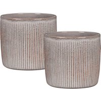 Scheurich - Solido Linea, Blumentopf 2er Set aus Keramik, Farbe: Seashell, 15 cm Durchmesser, 13,7 cm hoch, 1,9 l Vol. Scheurich - Solido Linea, Blumentopf 2er Set aus Keramik, Farbe: Seashell, 15 cm Durchmesser, 13,7 cm hoch, 1,9 l Vol. von Scheurich
