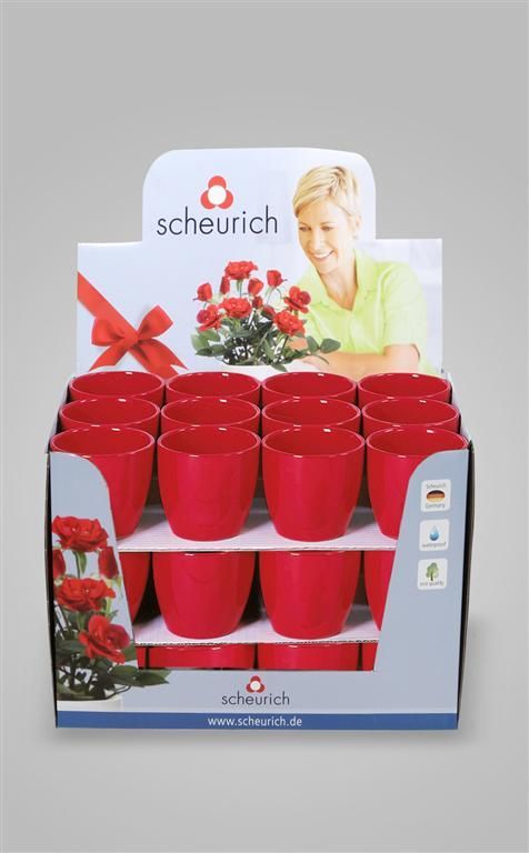 Scheurich Übertopf Serie 920 Ø 9 x 10 cm rot von Scheurich