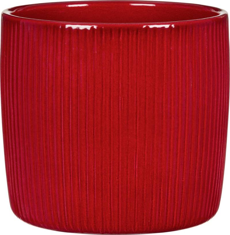 Scheurich Übertopf chili rot 13,5 x 13,5 cm Keramik von Scheurich