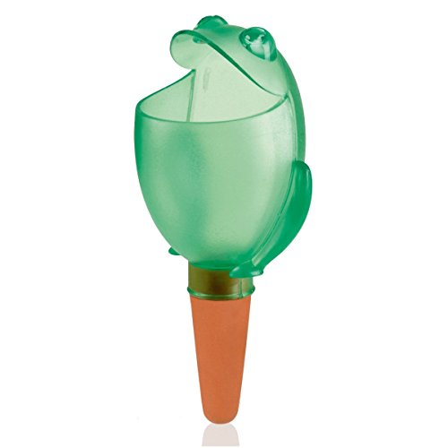 Scheurich Wasserspender Froggy M Farbe grün, Größe 15cm, Inhalt 140ml für bis zu 4 Tage Bewässerung Ihrer Pflanzen von Scheurich