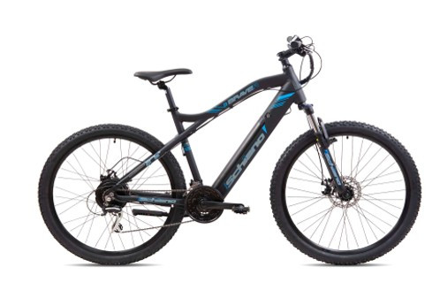 Schiano E Bike E-Braver MTB 27 24-Gang 418 Wh schwarz blau von Schiano