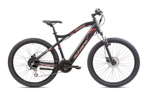 Schiano E-Bike E-Braver MTB 27 24-Gang 418 Wh schwarz rot von Schiano