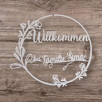 Dekoring Für Eingangsbereich, Haustür. Türkranz, Deko Das Wohnzimmer/Esszimmer, Herzlich Willkommen, Blumen Geschenk, Einzug, Hochzeit von Schichi3D