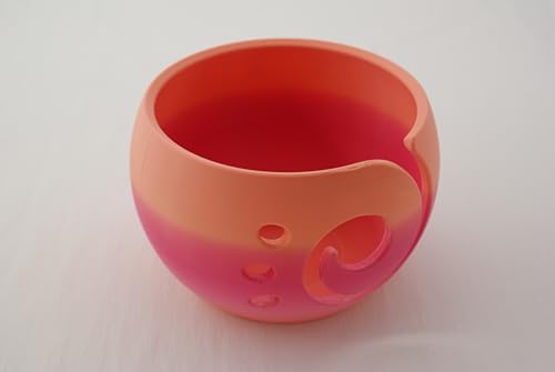 Schicht-Design Garnschale Bowl zur Aufbeahrung von Wolle oder Strickgarn - Farbverlauf Matte Farben - unsere Nr. 1 (Spring Gelb Rot, 18cm) von Schicht-Design