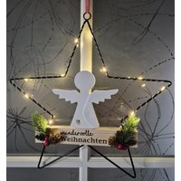 Raysin Türdeko Fensterdeko Hängedeko Türkranz Kranz Led Dekoration Mitbringsel Geschenk Weihnachten Winter Stern Weihnachtsbaum von SchickbyFrieda
