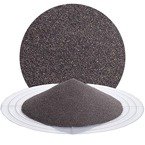 Schicker Mineral Normalkorund FeSi Strahlmittel 25 kg, eisenhaltiges, robustes Mehrwegstrahlmittel aus Aluminiumoxid zur stark abrasiven Oberflächenbehandlung (Normalkorund FeSi, 0,25-0,50 mm) von Schicker Mineral