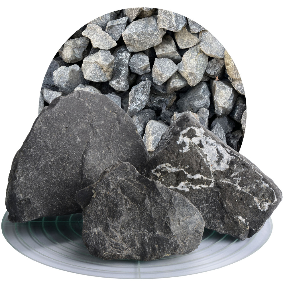 Basalt Gabionensteine anthrazit 60-120 mm von Schicker Mineral